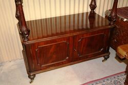 A Quality Mid Victorian Antique Mahogany Dumbwaiter 