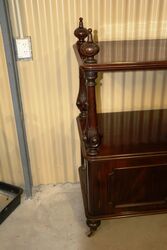 A Quality Mid Victorian Antique Mahogany Dumbwaiter 