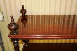 A Quality Mid Victorian Antique Mahogany Dumbwaiter 