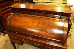 Antique Louis XVI Style Mahogany Cylinder Top Desk 