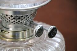 Antique Irish Silver Plated Corinthian Column Banquet Lamp 