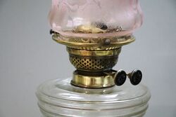 Antique Banquet Lamp on a Brass  Corinthian Column 
