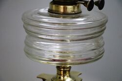 Antique Banquet Lamp on a Brass  Corinthian Column 
