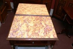 Pair of Late C19th French Marble Top Bedside Cabinets 