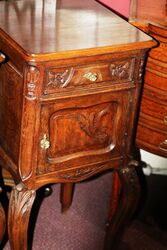 Pair of Antique French Oak Bedside Cabinets 