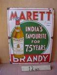 Classic Marett Brandy Pictorial Enamel Sign ---"    