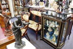 Antique Pair of Ebonised Pier Cabinets. Circa 1890