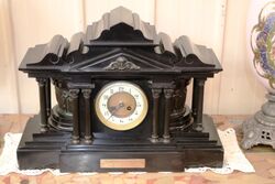 Antique MarbleSlate Mantle Clock 