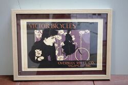Original Vintage Victor Bicycles Advertising Print #