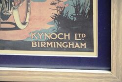 Original Vintage KYNOCH Cycles Framed Advertising Print