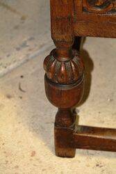 Early C20th Carved Oak 7 Drawer Writing Desk