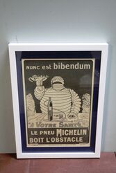 Stunning Original Vintage Michelin Bibendum Framed Print. #