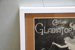 Stunning Original Vintage Gladiator Cycles Framed Print 