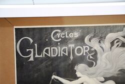 Stunning Original Vintage Gladiator Cycles Framed Print 