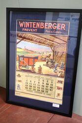 Farming Poster 1930 Wintenberger Pictorial Calendar Poster 