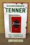 Churchmans Tenner Cigarettes Pictorial Enamel  Sign