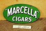 Marcella Cigars Double Sided Enamel Sign