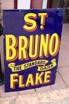 Vintage St Bruno Flake Enamel Sign.