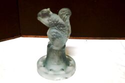 Art Deco Frosted Glass Sowerby Squirrel Frog Figure 