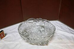 Art Deco S Reich & Co Clear Pressed Glass Bowl..#