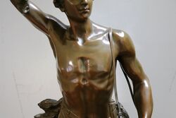 Stunning Antique Bronze of Acteon Greek Hunter