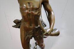 Stunning Antique Bronze of Acteon Greek Hunter