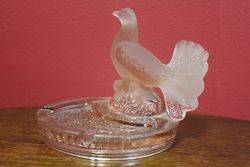 Art Deco Pink Glass Ashtray