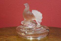 Art Deco Pink Glass Ashtray