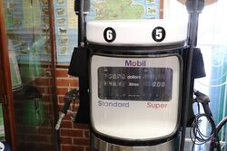 A Late Double 1960and39s Gilbarco Round T1 Mobil Petrol Pump 
