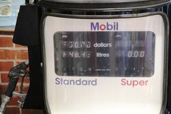 A Late Double 1960and39s Gilbarco Round T1 Mobil Petrol Pump 