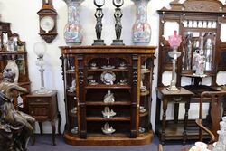 Stunning Burr Walnut CredenzaDisplay Cabinet C1850