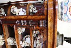 Stunning Burr Walnut CredenzaDisplay Cabinet C1850