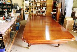 Stunning Antique 4 Leaf Mahogany Extension Table