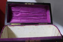 Victorian Brass Bound Coromandel Stationary Box 