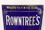 Early Rowntrees Cocoa Enamel Advertising Sign