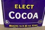 Early Rowntrees Cocoa Enamel Advertising Sign