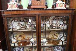 Quality 2 Door Mahogany Display Cabinet English C1920