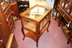 Antique English Oak Cake CabinetTrolley 