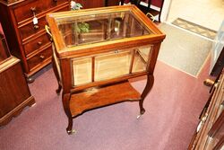 Antique English Oak Cake CabinetTrolley 