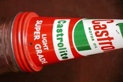 Vintage Castrol Wakefield Quart Bottle with Z Tin Top