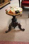 Victorian Carved Cab Leg Revolving Piano Stool C1865