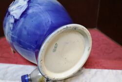 Large Antique Royal Doulton Blue Children Vase 