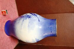 Large Antique Royal Doulton Blue Children Vase 