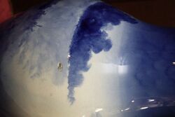 Large Antique Royal Doulton Blue Children Vase 
