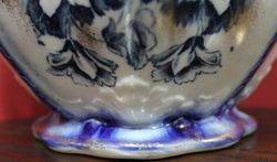 Flow Blue China Jardinier by T Rathbone and Co Newfield Pottery Staff C1912