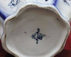 Flow Blue China Jardinier by T Rathbone and Co Newfield Pottery Staff C1912
