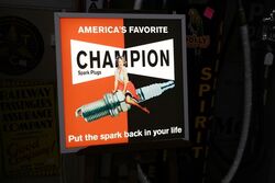 Slimline Champion Spark Plug Pictorial Light Box 