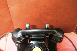 1930and39s Art Deco Black Bakelite Telephone 