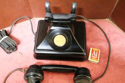 1930and39s Art Deco Black Bakelite Telephone 
