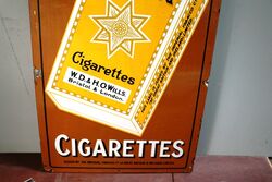 Vintage Willand39s Star Cigarettes WD and HO Willand39s Enamel Pictorial Sign 